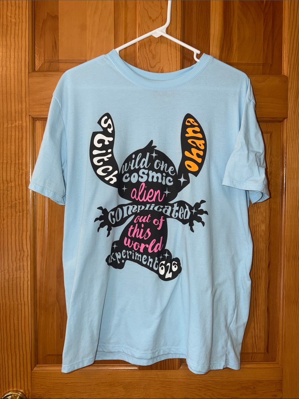 Disney Stitch Light Blue Short Sleeve T-shirt